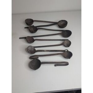 Lot Of 9 Antique Vintage Smelting Ladles Cast Iron Hood Simplex More Various Szs